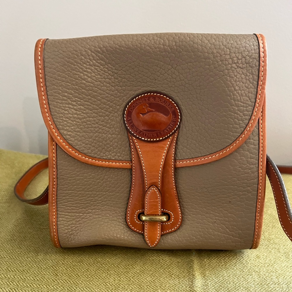 Vintage Dooney & Bourke Taupe Crossbody